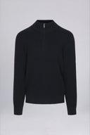 Marlow Cotton Wool Quarter-Zip Knit Sweater