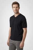 Dawson Cotton V-Neck Knit Tee