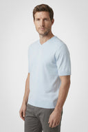 Dawson Cotton V-Neck Knit Tee