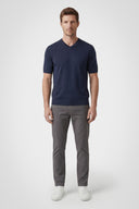 Dawson Cotton V-Neck Knit Tee
