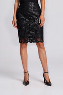 Twilight Embroidered Pencil Skirt