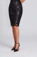 Twilight Embroidered Pencil Skirt