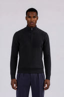 Marlow Cotton Wool Quarter-Zip Knit Sweater