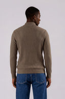 Marlow Cotton Wool Quarter-Zip Knit Sweater