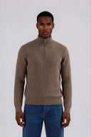 Marlow Cotton Wool Quarter-Zip Knit Sweater