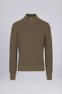 Marlow Cotton Wool Quarter-Zip Knit Sweater