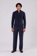 Marlow Cotton Wool Quarter-Zip Knit Sweater