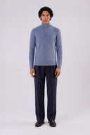 Marlow Cotton Wool Quarter-Zip Knit Sweater