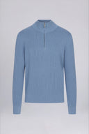 Marlow Cotton Wool Quarter-Zip Knit Sweater